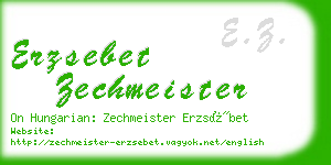 erzsebet zechmeister business card